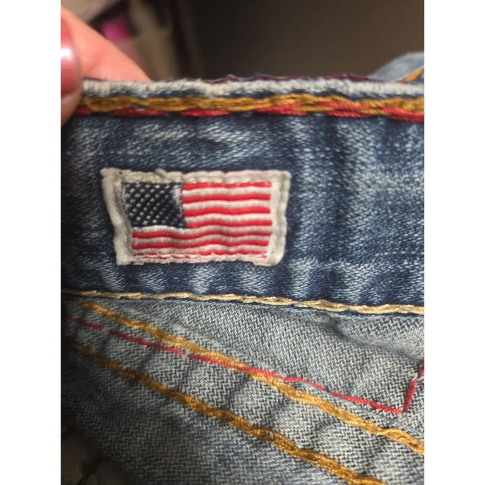 Vintage True Religion Ricky Super T Made in USA Distressed Jeans Size 38